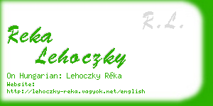 reka lehoczky business card